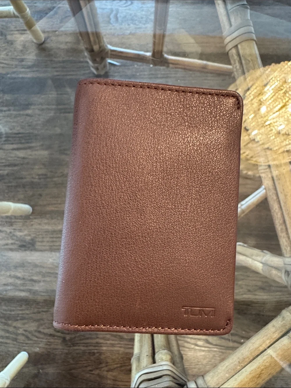 Tumi nassau slg multi window card case brown textured